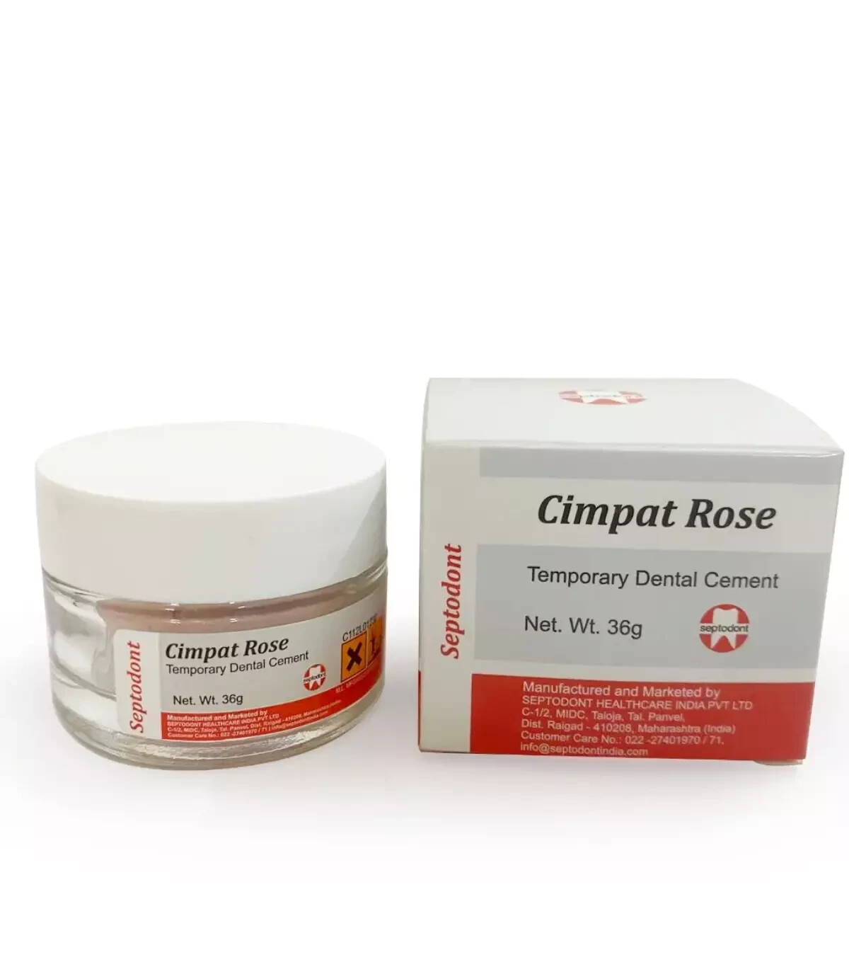 Septodont Cimpat Rose Temporary Dental Filling Material 36g Jar II Free Ship