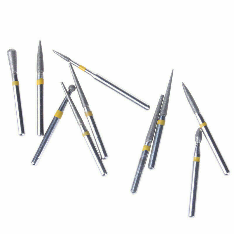 10pc Dental Diamond Burs FG-105 Composite Polishing Kit for High Speed Handpiece