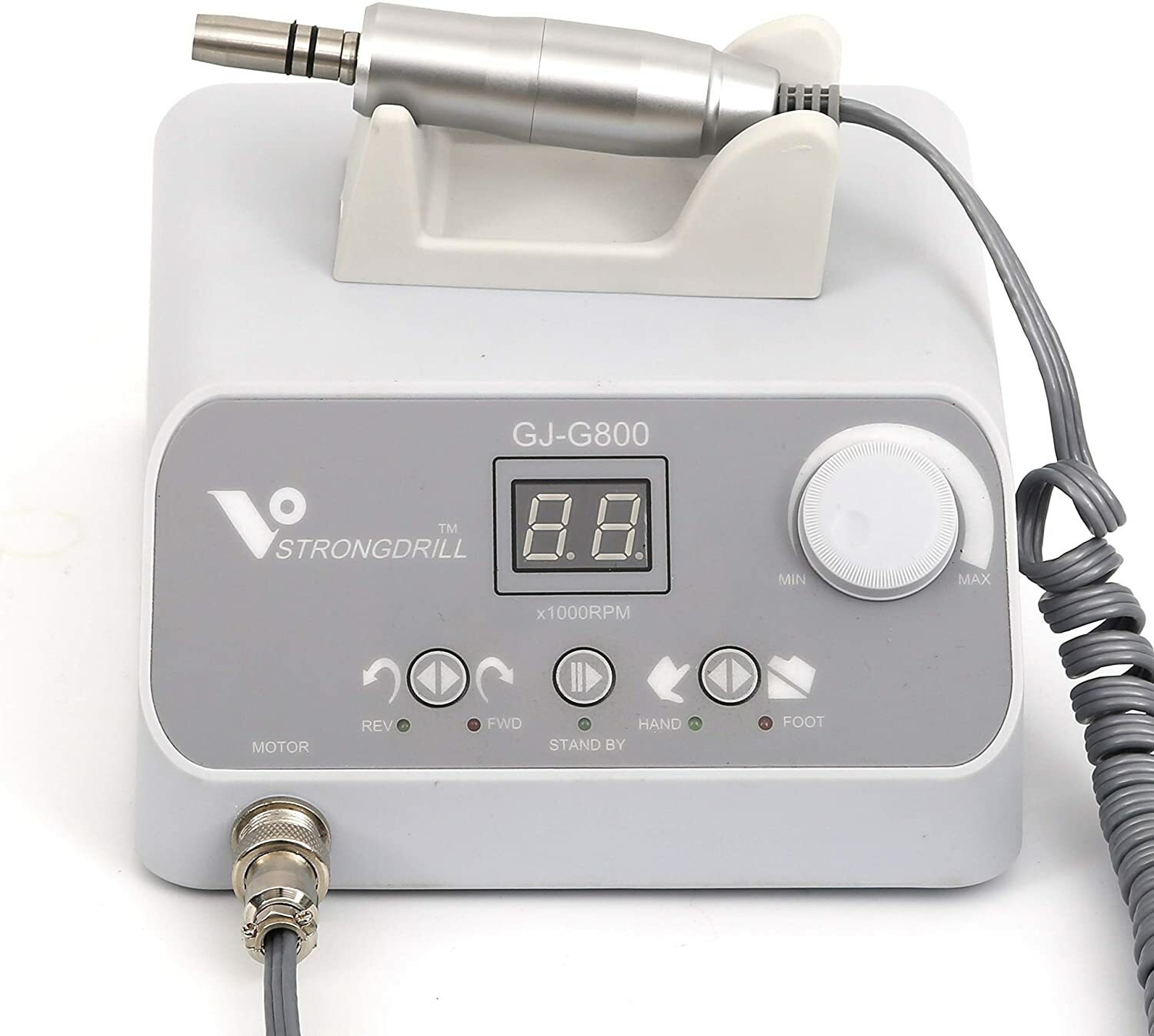 Dental G800 MicroMotor Polisher Machine 50000RPM+E-type+Contra Angle+Straight US