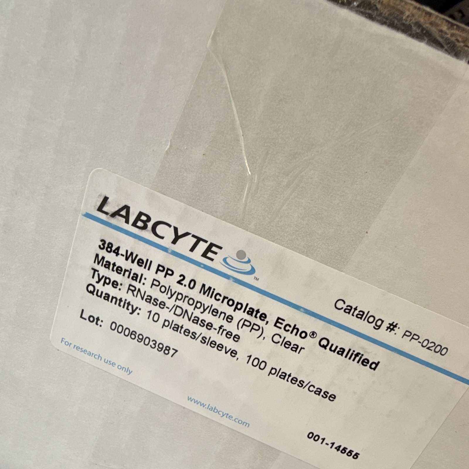 Lot of 2 LABCYTE 384-Well PP 2.0 Microplate Echo Qualified PP-0200 Lab Use