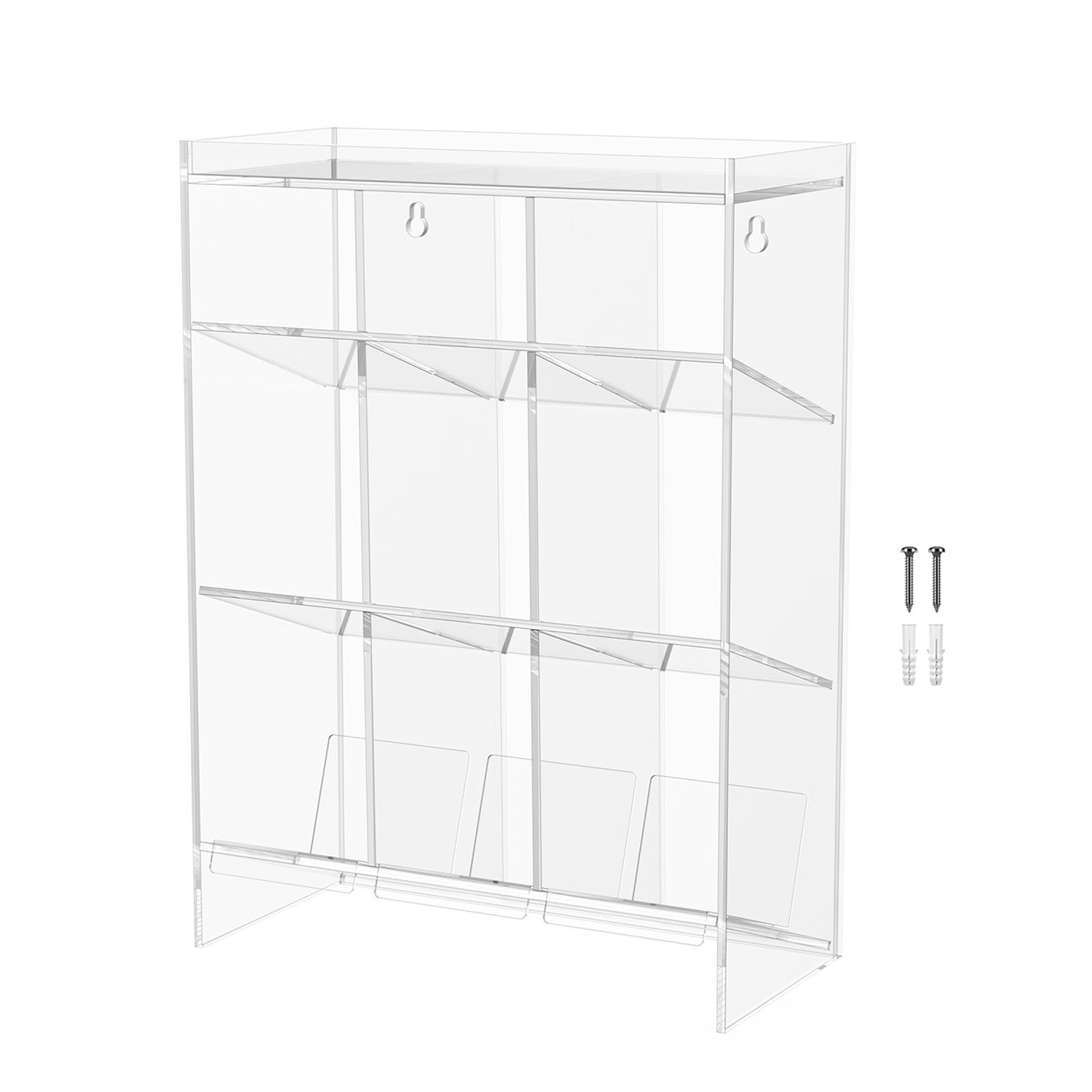 Clear Acrylic Test Tube Holder Wall Mounting & Countertop Tube Organizer
