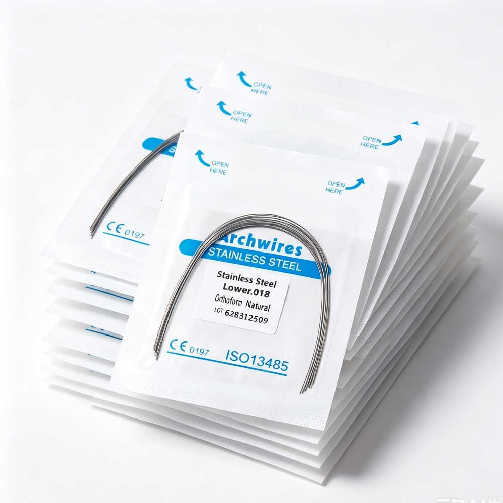 Dental Orthodontic Arch wire Stainless Steel S.S Round Natural Form 50 packs