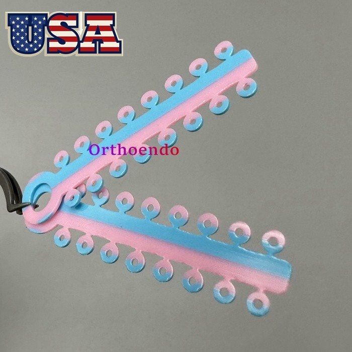 1 Bag Dental Orthodontic Elastic Ligature Ties Rubber Bands Single/Double Colors