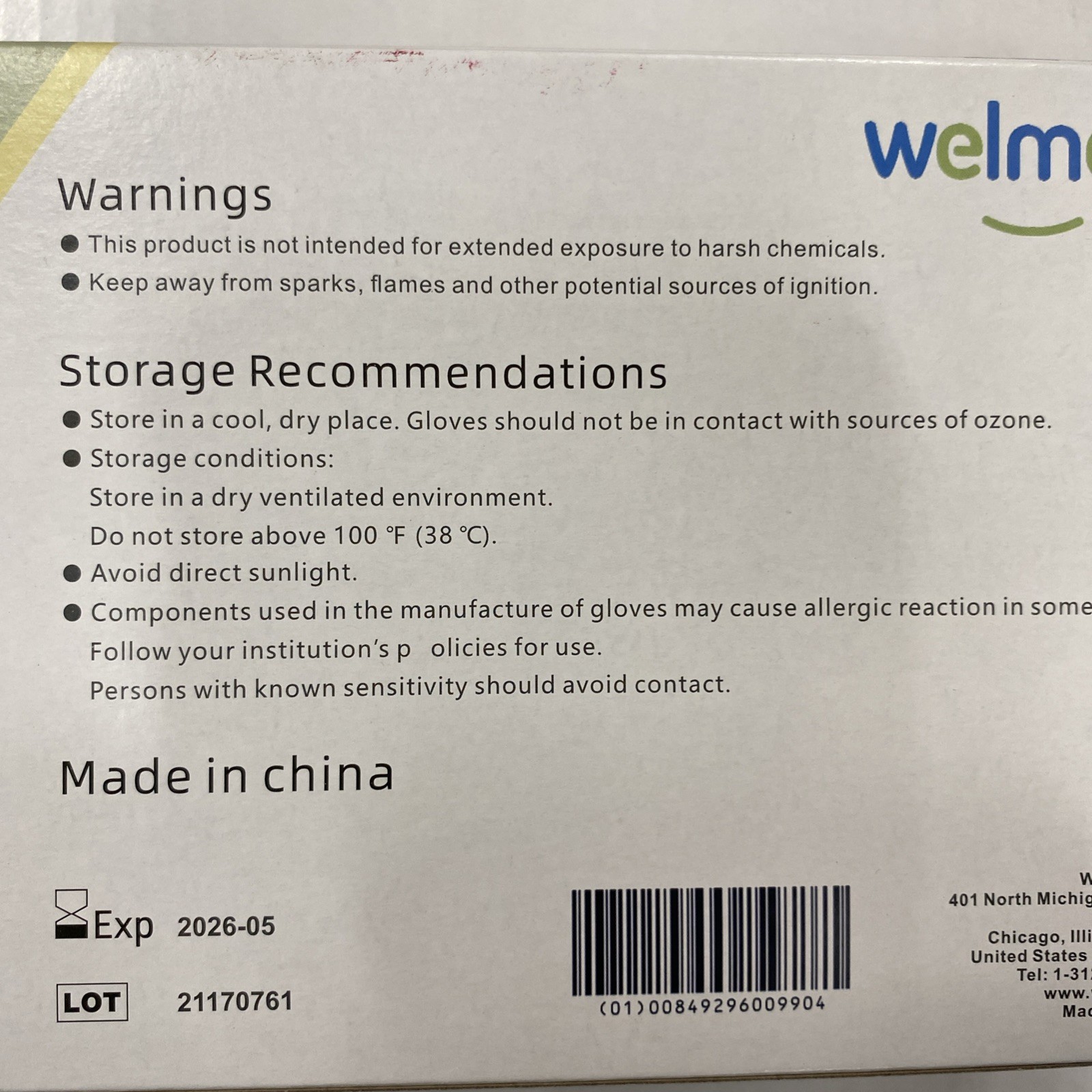 Welmed Exam/Medical Nitrile Gloves Blue BPA Free – Ambidextrous- 1000 Pcs
