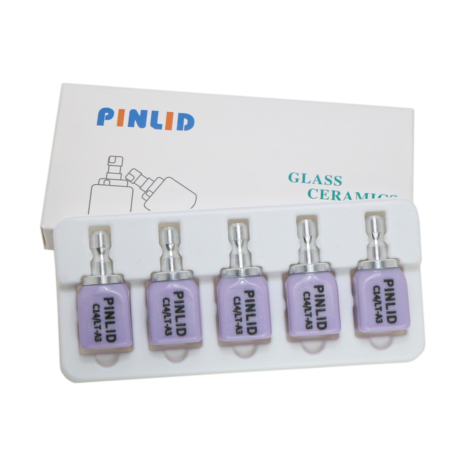 US LT C14 Dental Lithium Disilicate Blocks Glass Ceramic Emax for CEREC CAD/CAM
