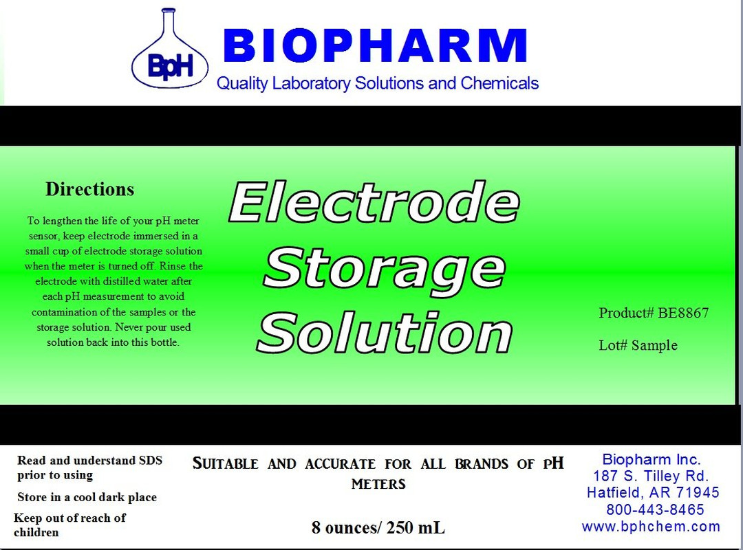 Ph/Orp Electrode Storage Solution, 250 Ml (8.4 Fl Oz), Suitable for All Meters,
