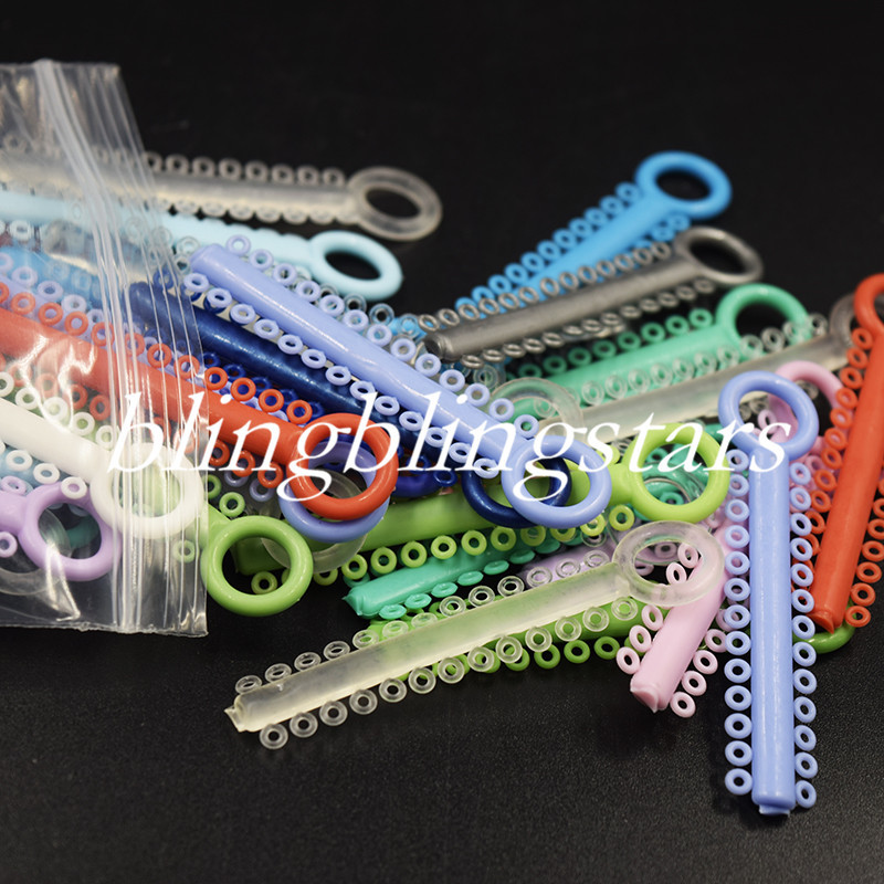 1040 Pcs Dental Orthodontic Elastic Braces Rubber Bands Ligature Ties 37 Colors