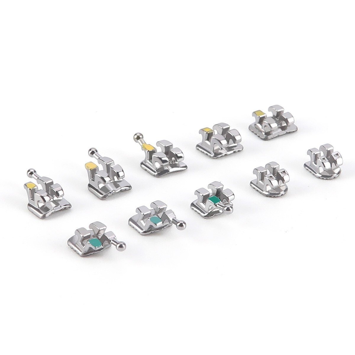 AZDENT Dental Ortho Brackets Braces Mini MBT Roth.022 Hook 345 /NITI Arch Wires