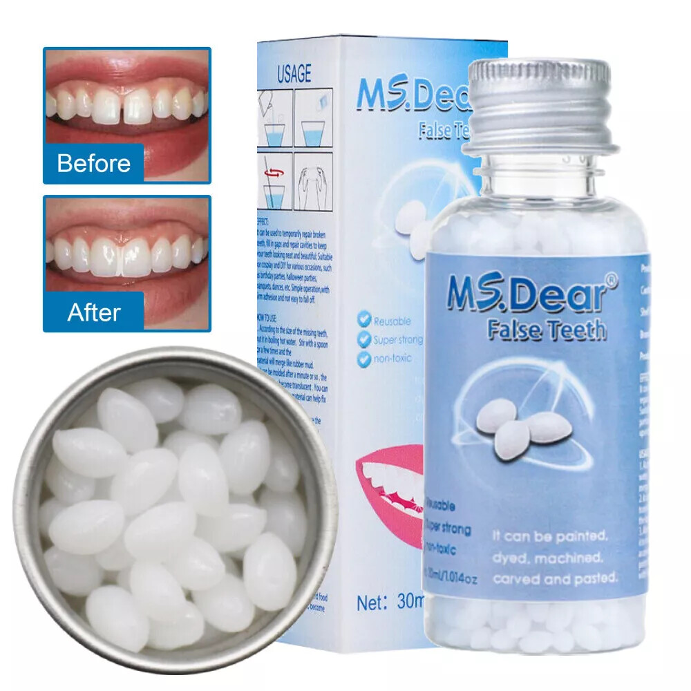 Resin False Teeth Solid Glue Temporary Tooth Repair Moldable Teeth Gap Denture