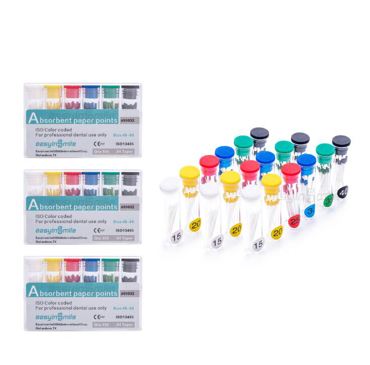 Endodontic Gutta Percha Point Taper 02/04/06 GP Points for Dentistry Bottle Pack
