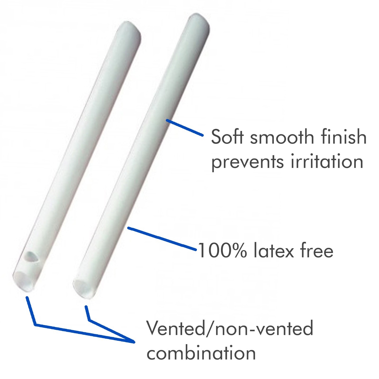 100 (1 Bag) HVE High Volume Evacuation Suction Dental Tips, Vented (White)