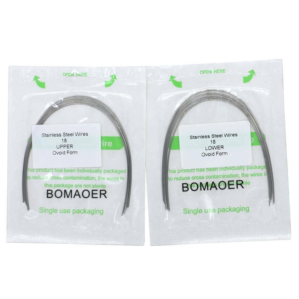 5-200 Packs Dental Orthodontic Stainless Steel Round Arch Wire Ovoid 012 Upper