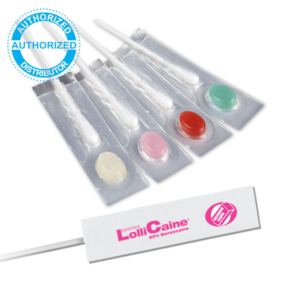 Centrix LolliCaine Topical Anesthetic Gel 120 Units 360088 360092 360094 360090