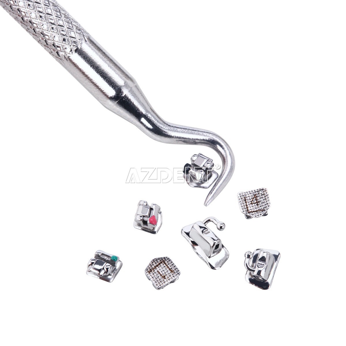 AZDENT Dental Orthodontic Metal Self-Ligating Brackets Roth 0.022″ 345 hooks