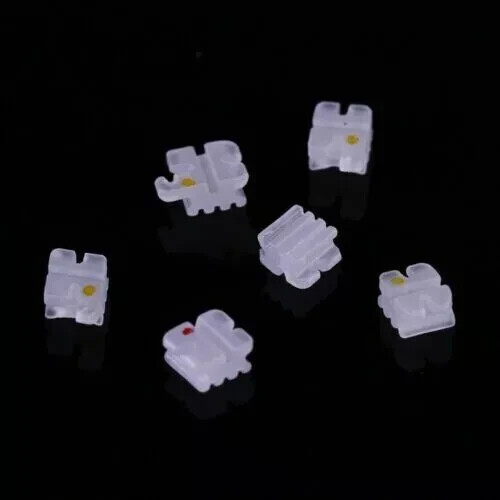 Dental Orthodontic Ceramic Brackets Braces 5/5 MBT Slot 0.022 Hooks 3-4-5