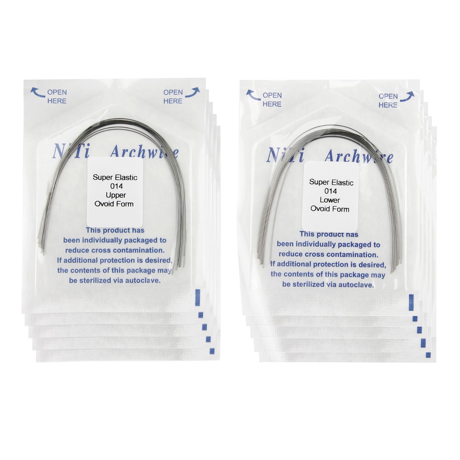 100PCS Dental Orthodontic Arch Wire Niti Super Elastic Round Rectangular Ovoid