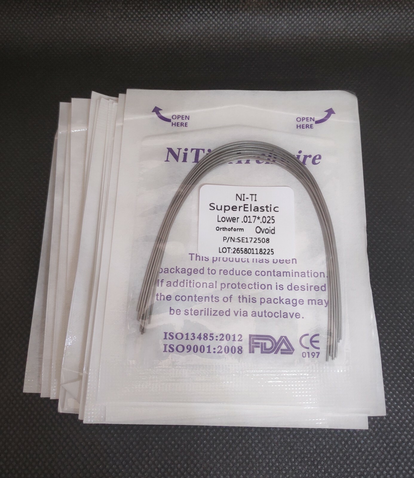 10 Packs Dental Orthodontic Super Elastic NITI Arch Wires Ovoid Form Rectangular