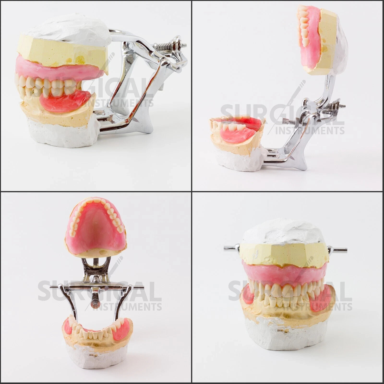 10 Pcs Low Arch Medium Articulator Chrome Plated Dental Lab German Grade