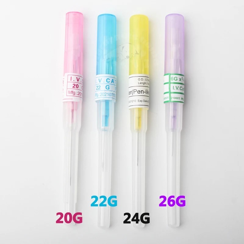50pcs IV Cannula Pen Type Intravenous Injection Catheter 20G