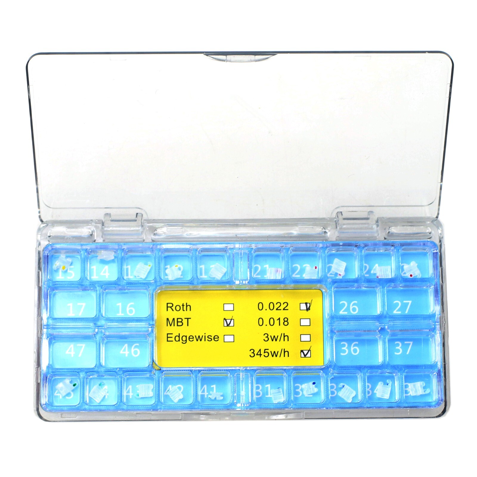 Dental Orthodontic Ceramic Brackets Self Ligating Braces Clear Sapphire Roth MBT