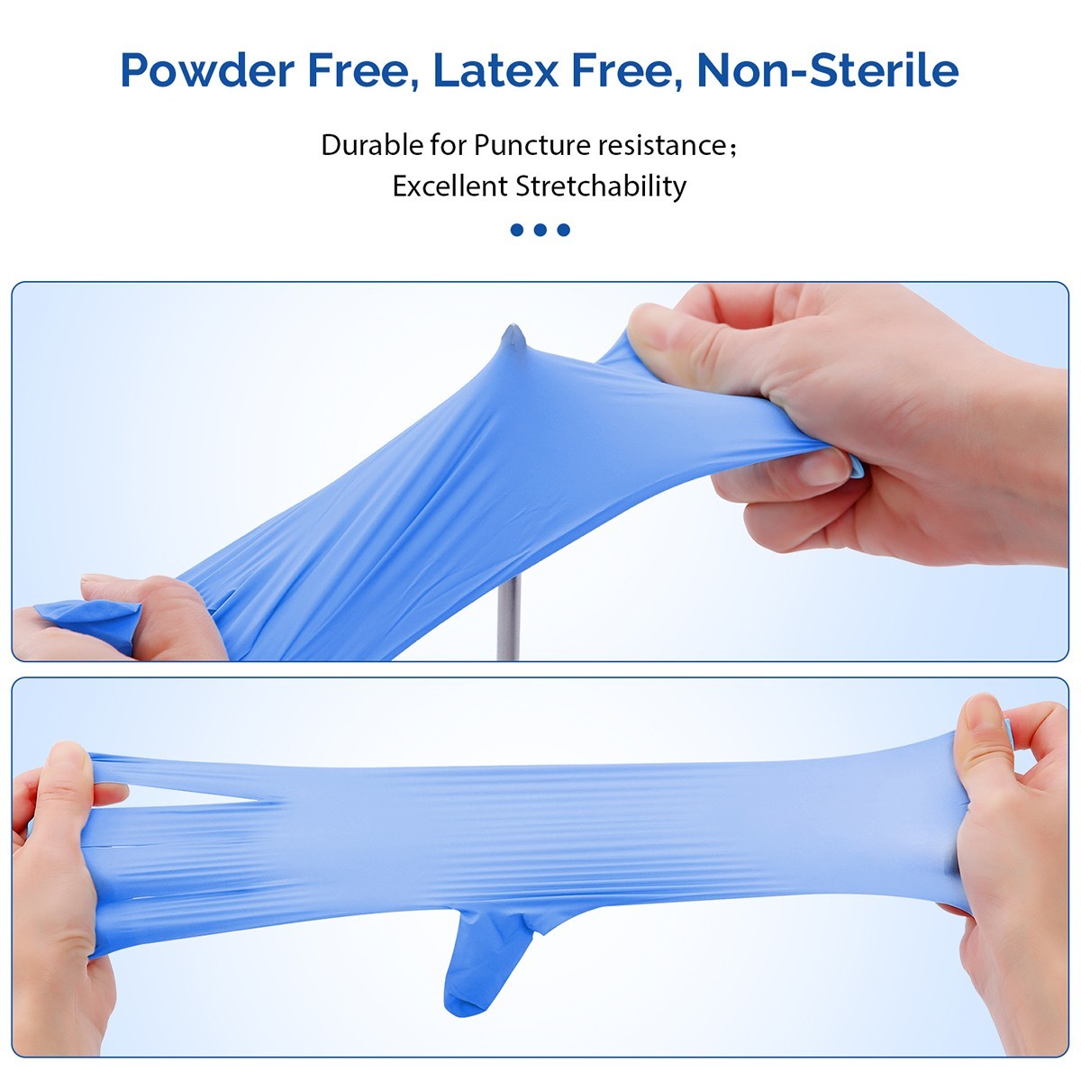 Puncture Resistant Nitrile Gloves Touchscreen Compatible 100pcs Latex Free S-XL