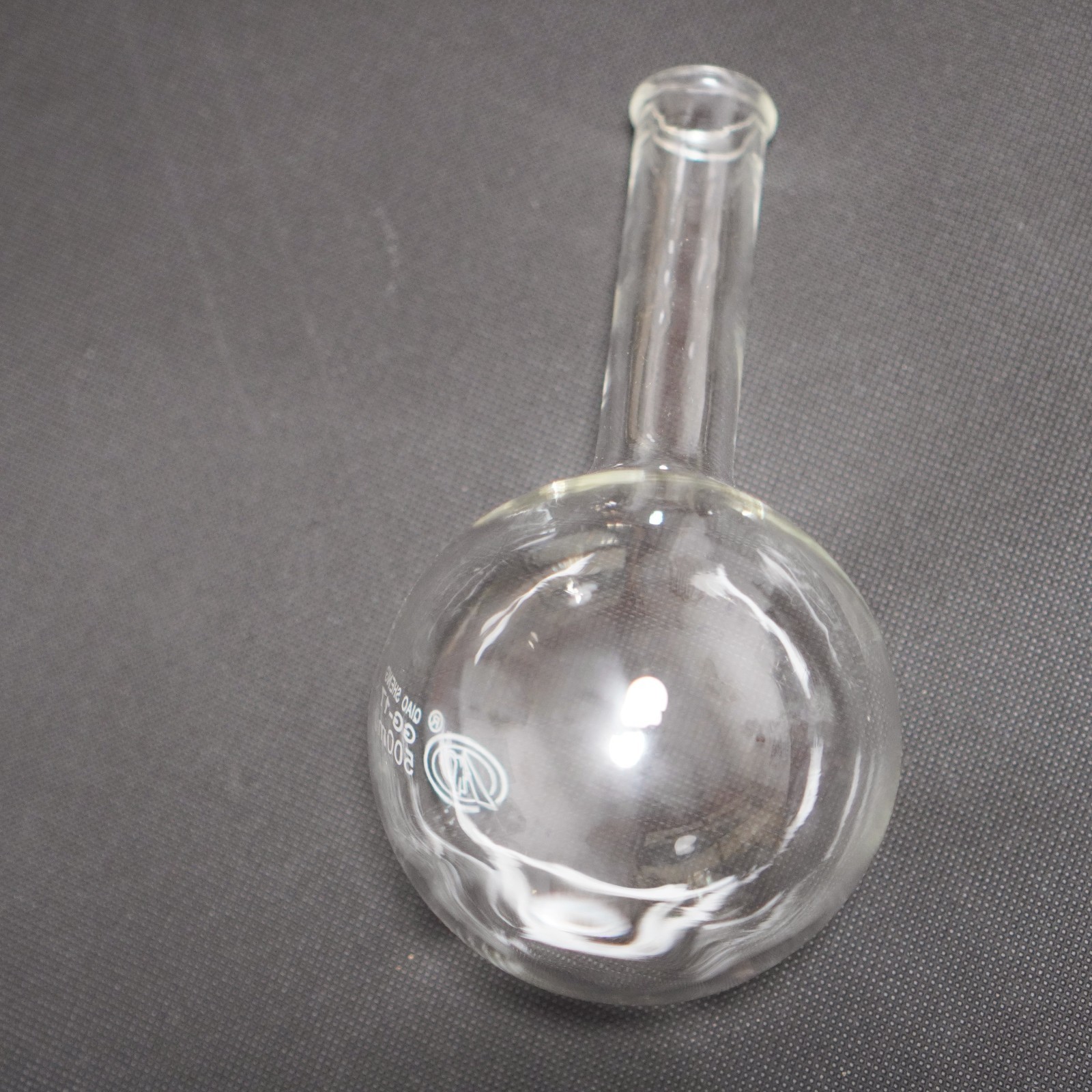 long neck lab glass flask round bottom/ flat bottom flask 500 ml, lab glassware