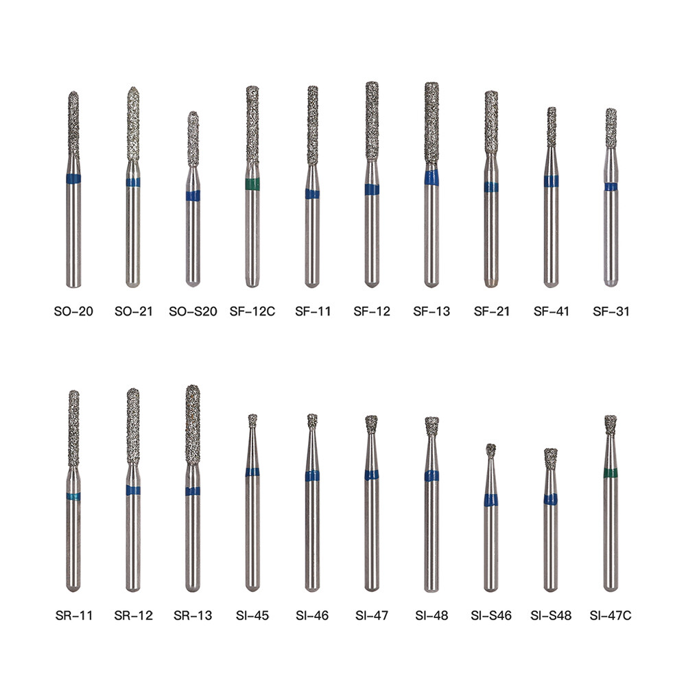 50PCS AZDENT Dental Diamond Burs Drill FG For High Speed Handpiece 5pcs/box