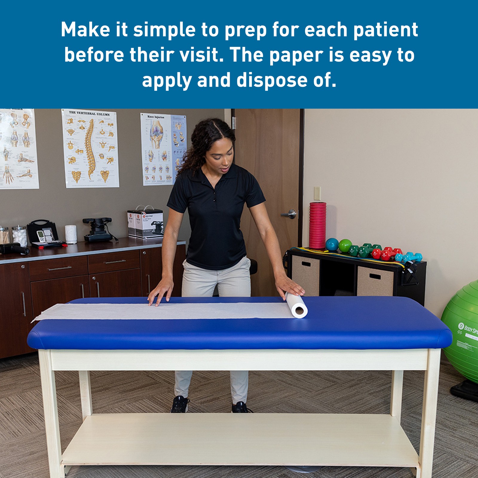 BodyMed Premium Headrest Paper Rolls for Chiropractic Exam Table, Disposable