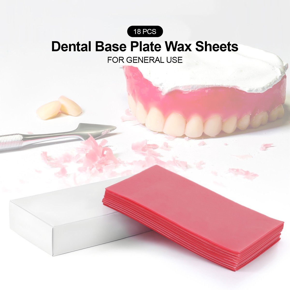 Dental Base Plate Wax Molding Casting Red Wax Sheet Denture Utility Bite Casting