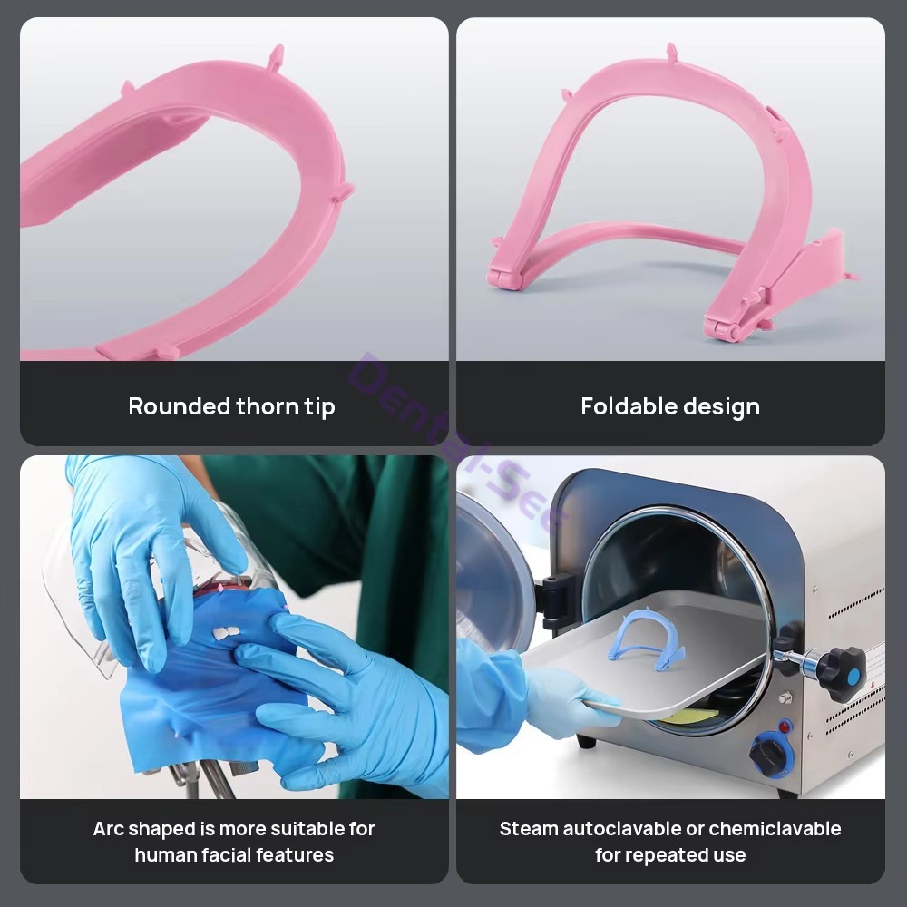 Dental Rubber Dam Frame Sheets Bracket Foldable Oral U-Shaped Barrier Tools