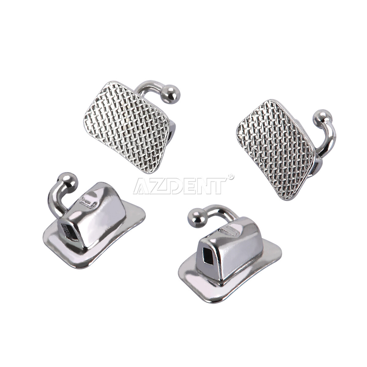 4pcs Dental Orthodontic 1st Molar Edgewise 0.022 Buccal Tubes Bondable Non-conv