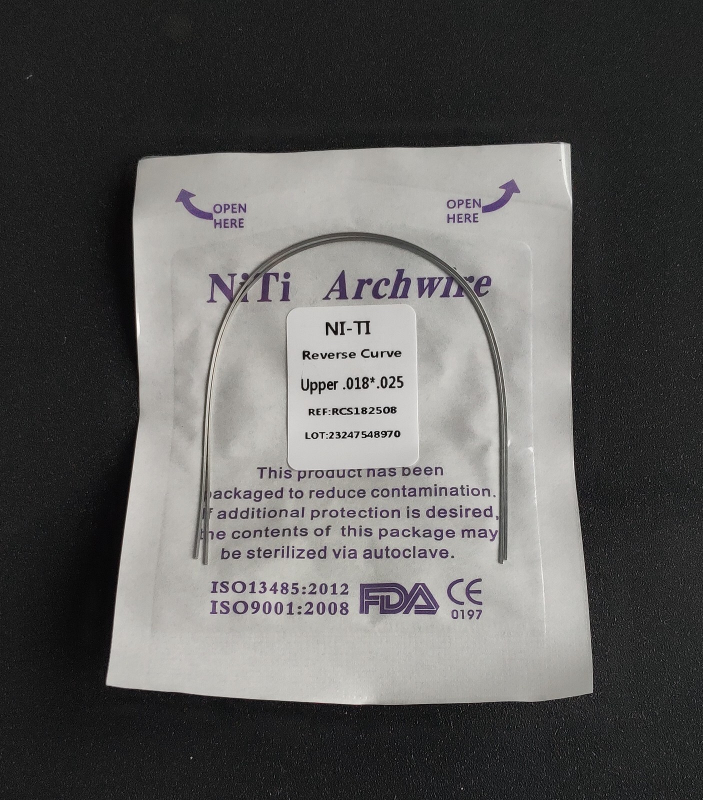 20Pack Dental Orthodontic Arch Wire Super Elastic Niti Reverse Curve Rectangular