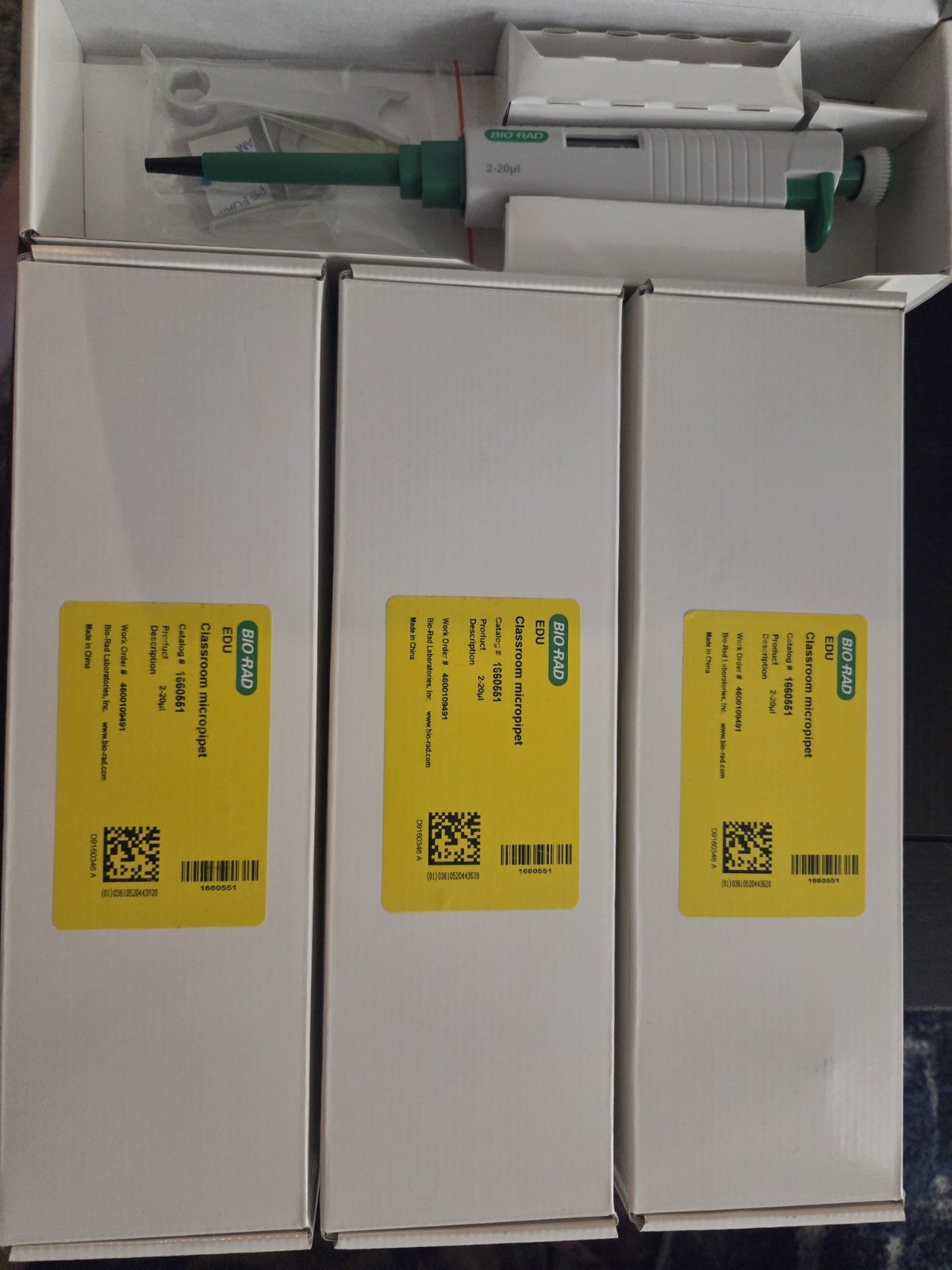 Bio-Rad Classroom Micropipet 2-20 μl 1660551 (EDU)  NEW