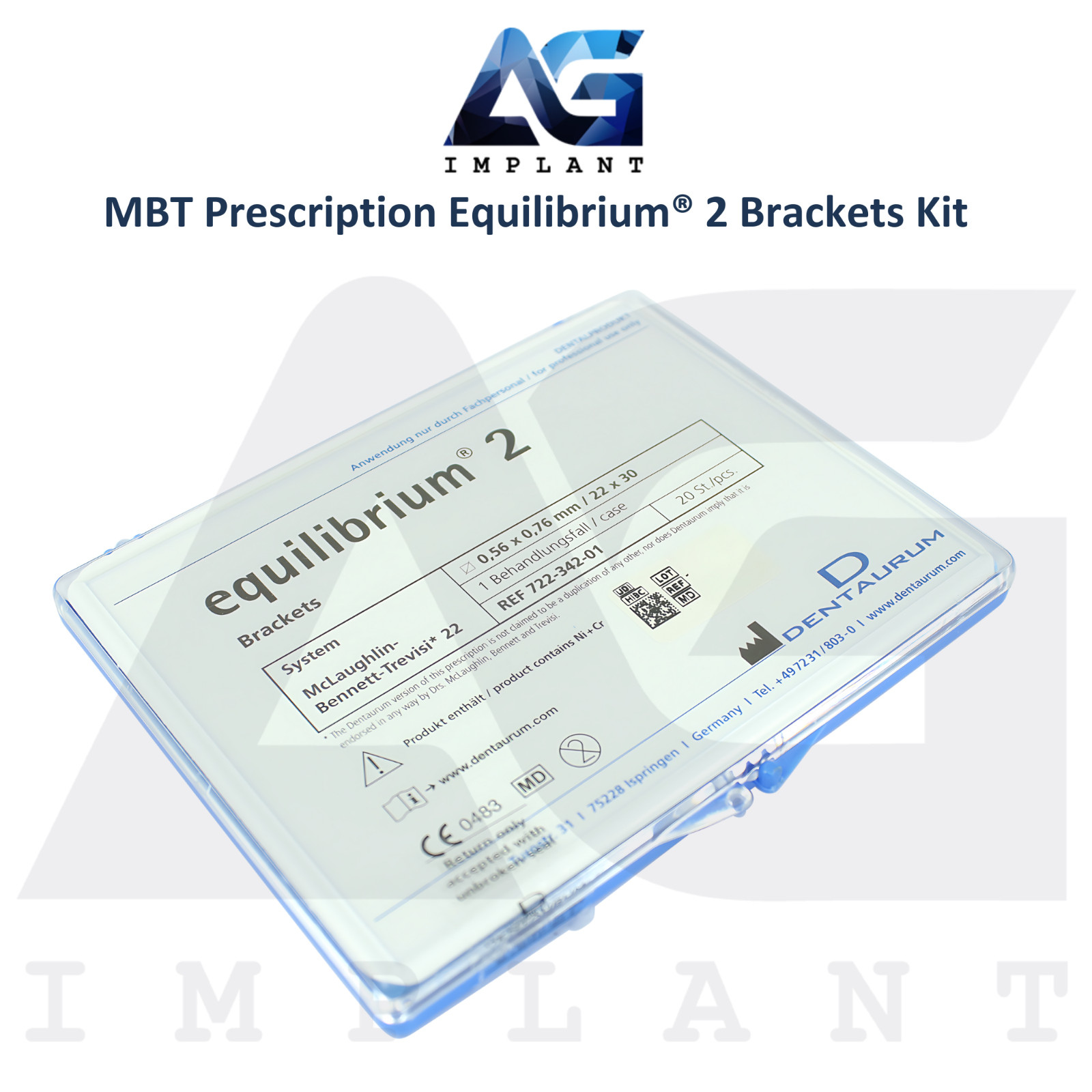 Dental Equilibrium 2 Metal MBT Prescription Brackets Kit 20pcs Orthodontic