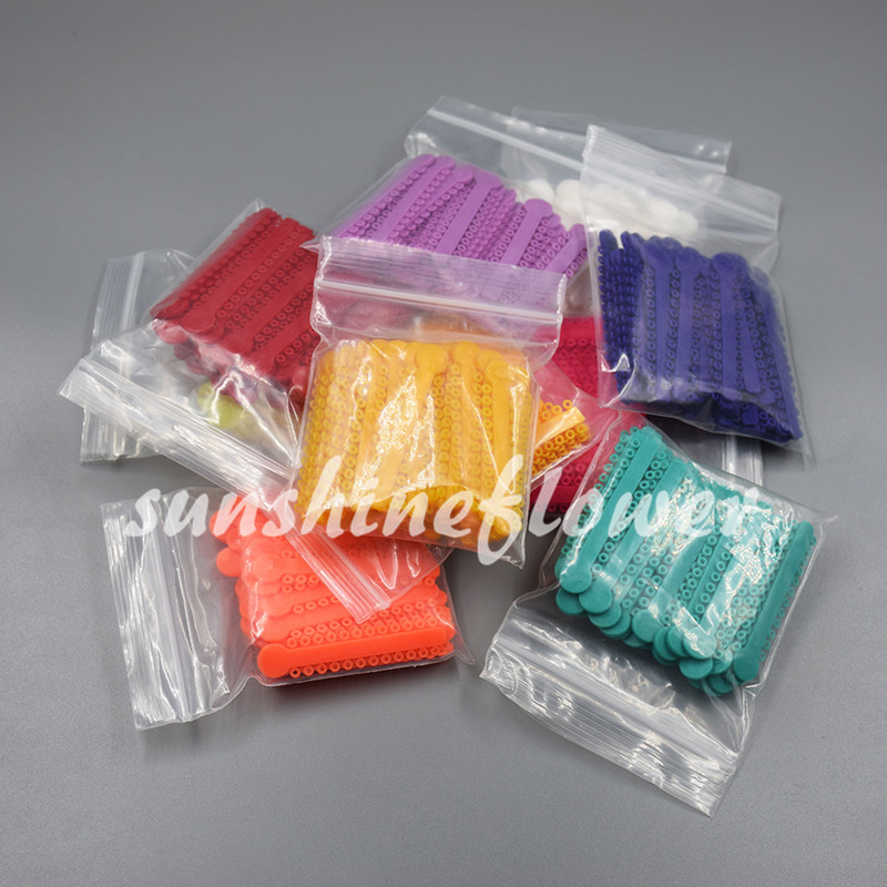 1 Bag Dental Orthodontic Ligature Ties Elastic Rubber Bands 45 Colors 1040 Pcs