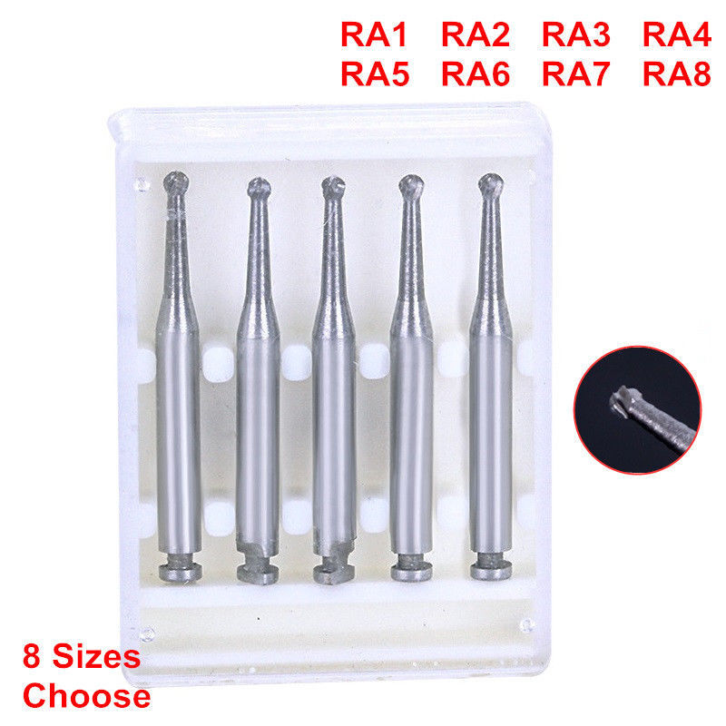 Dental Tungsten Steel Carbide Burs RA 1-8 For Low Speed Contra Angle Handpiece