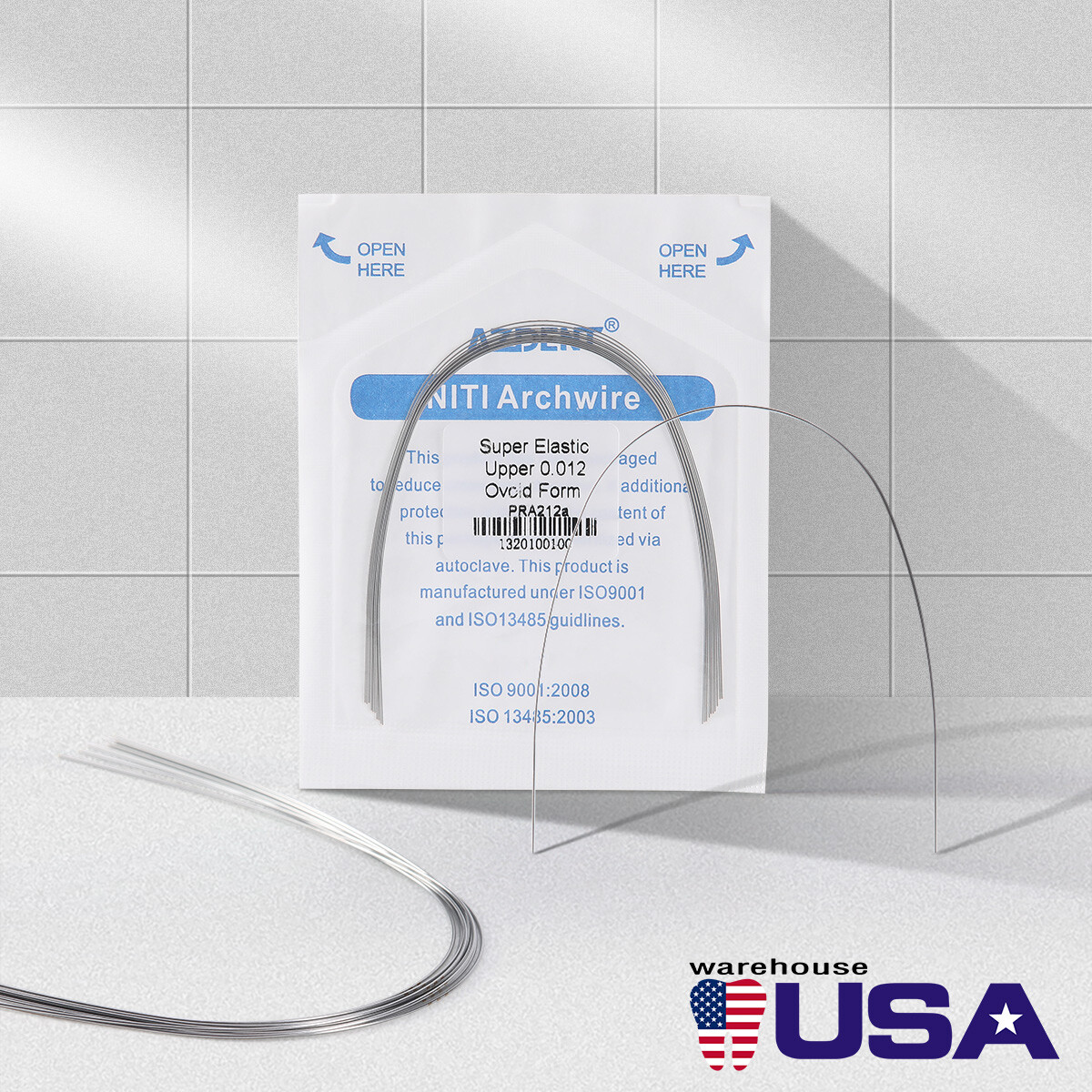 10 XDental Ortho Super Elastic Niti Arch Wires Round Ovoid Form/ Dental Brackets