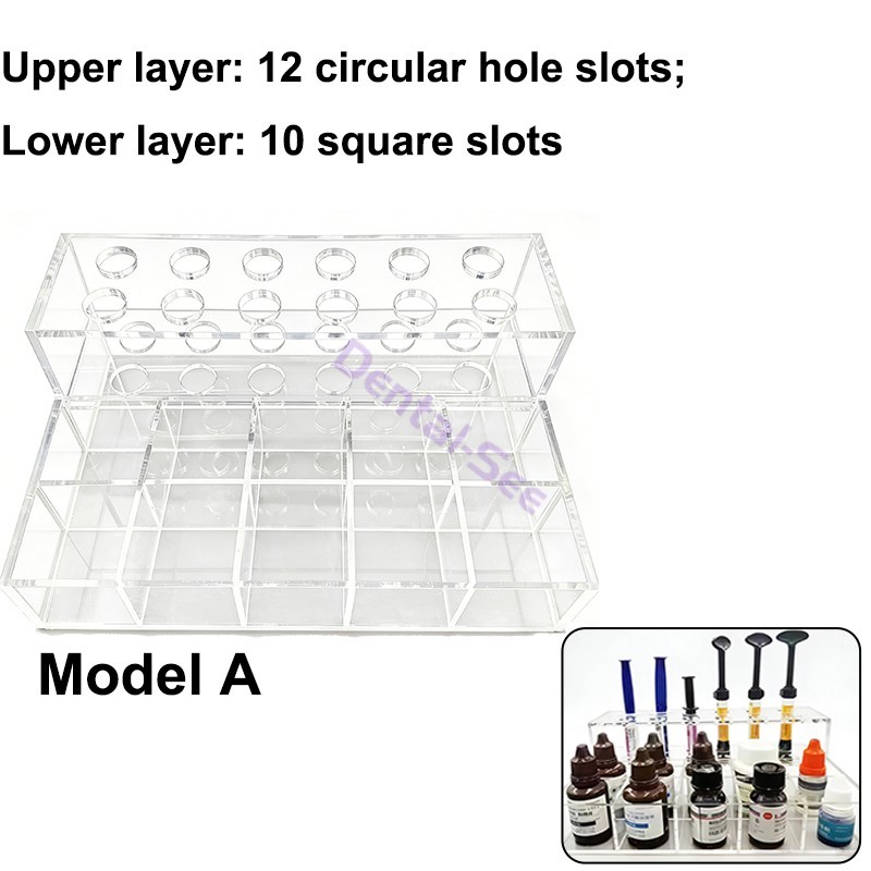 Dental Acrylic Storage Box Resin Composite Material Syringe Holder Storage Case