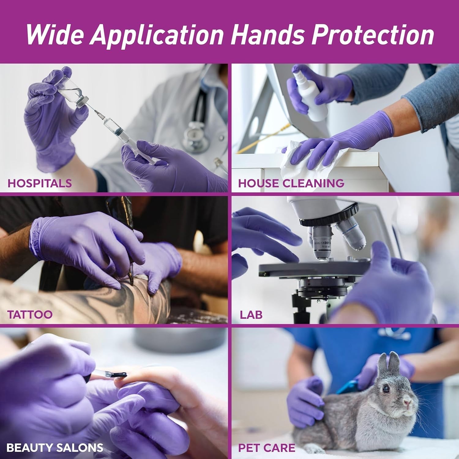 Comfortable Medium Nitrile Exam Gloves in Iris Blue – Box of 100 for All Needs