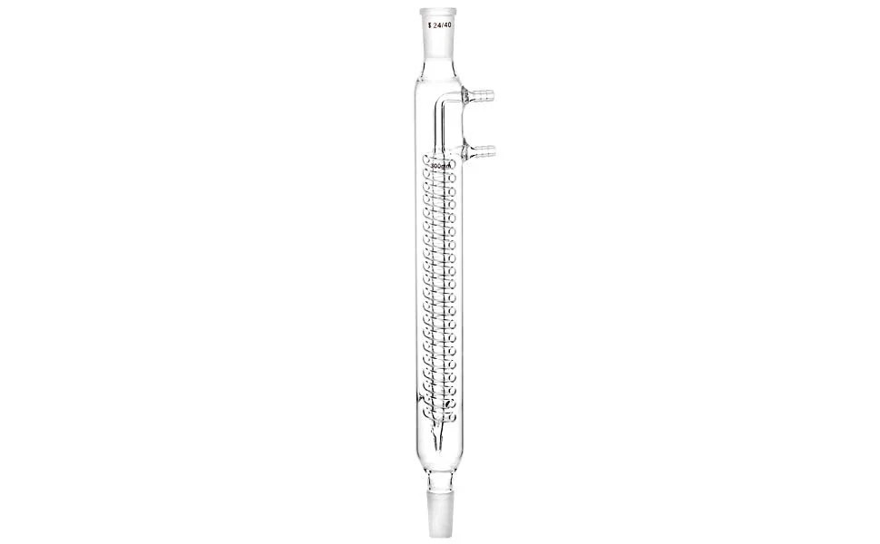 Glass Reflux Condenser 24/40 Borosilicate Coil 175mm 390mm Organic Chem Lab Uses