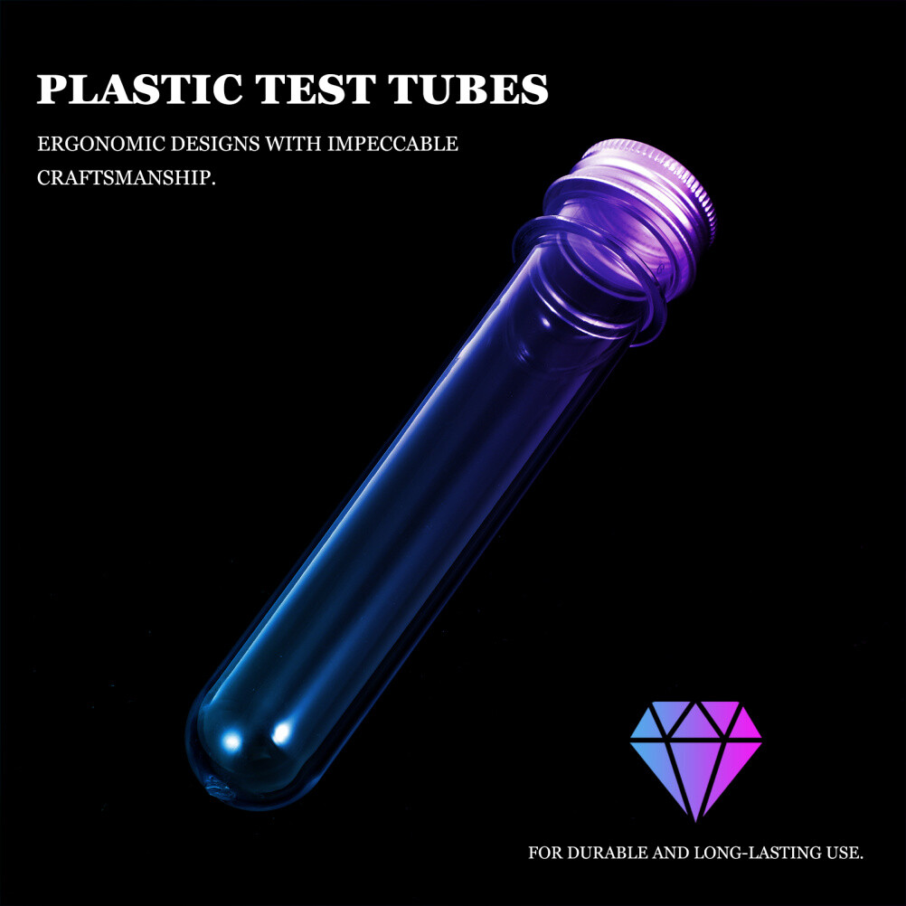 20pcs test tubes plastic test tubes for halloween test tubes with screw caps