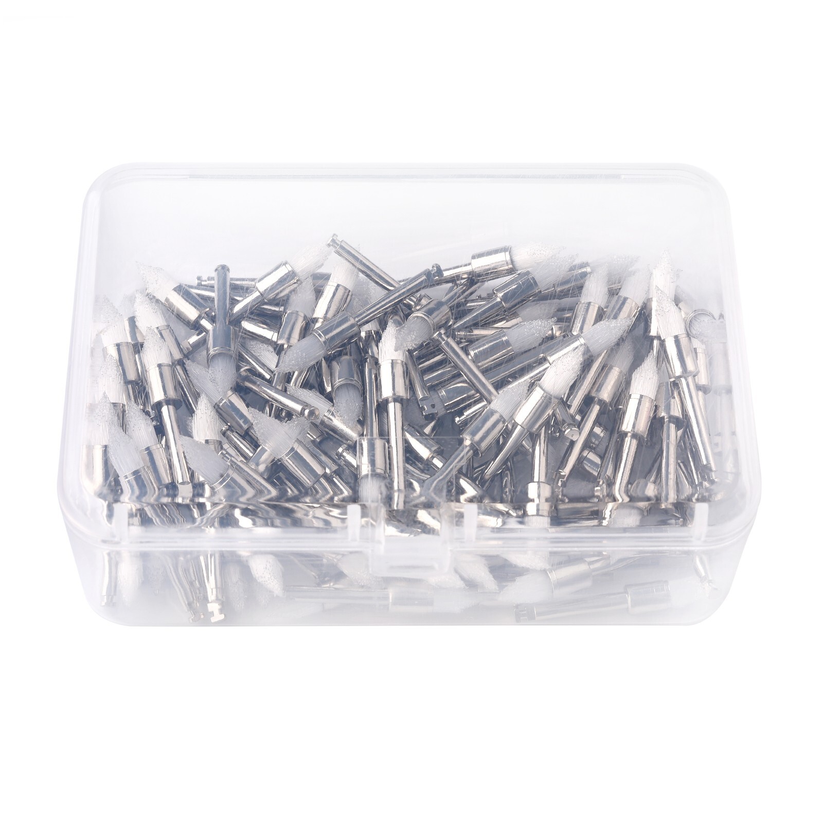 Disposable Dental Prophy Polishing Brush Latch Tapered Type White 100Pcs/Box