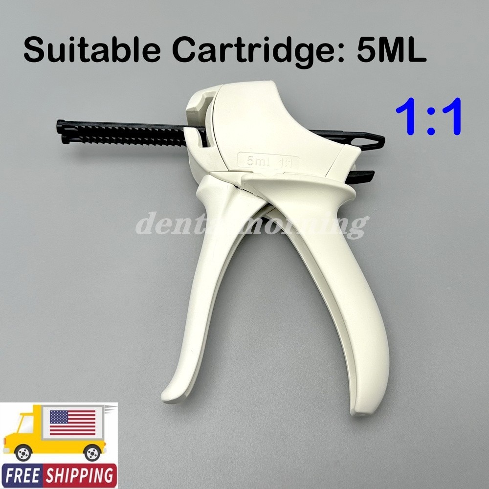 5ml 1:1 Dental Activa-Spenser Type Dispenser Gun For Automix Syringes Cement Gun