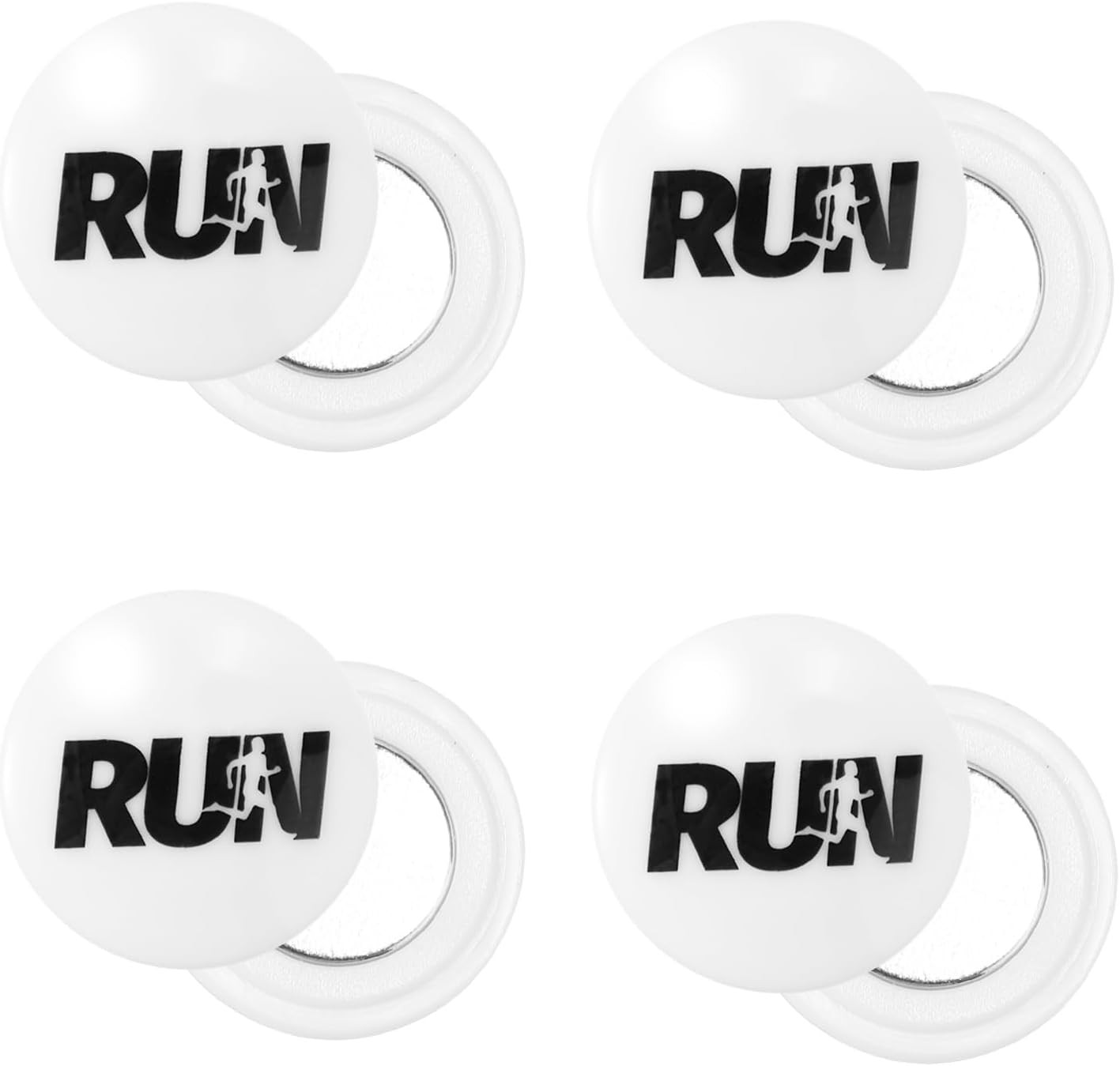 4 Pairs Magnetic Race Bib Clips, Running Bib Holder Marathon Race Number Board S