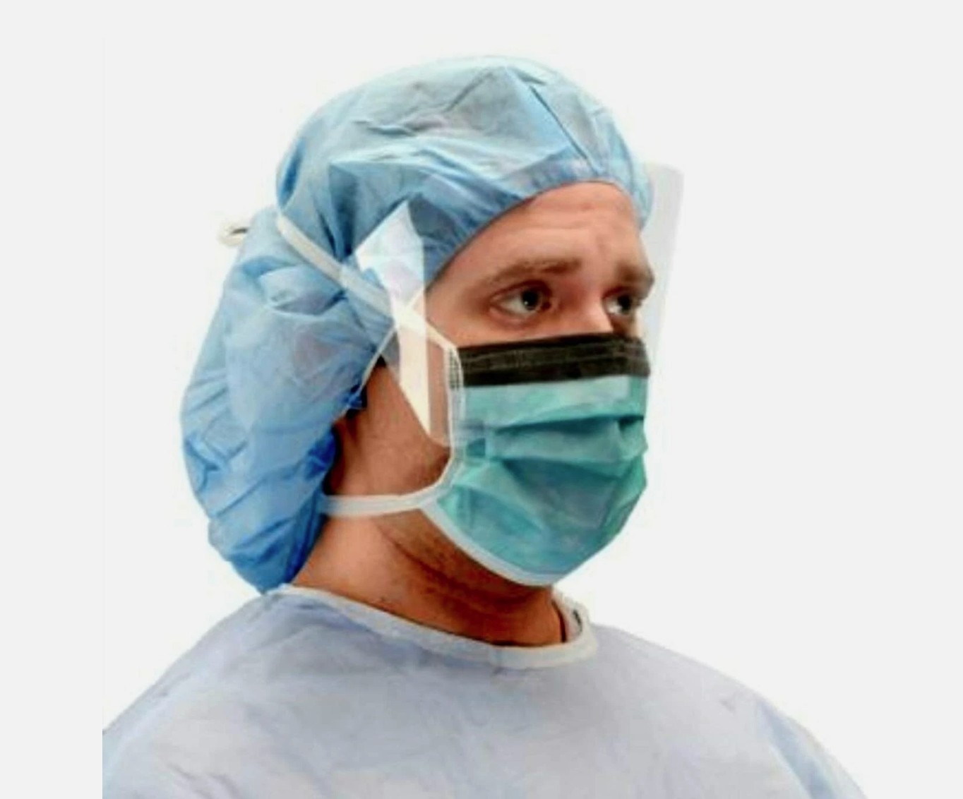 👑⭐ Cardinal Health AT74635 Level 3 Surgical Mask With Eye Shield New Box Of 25