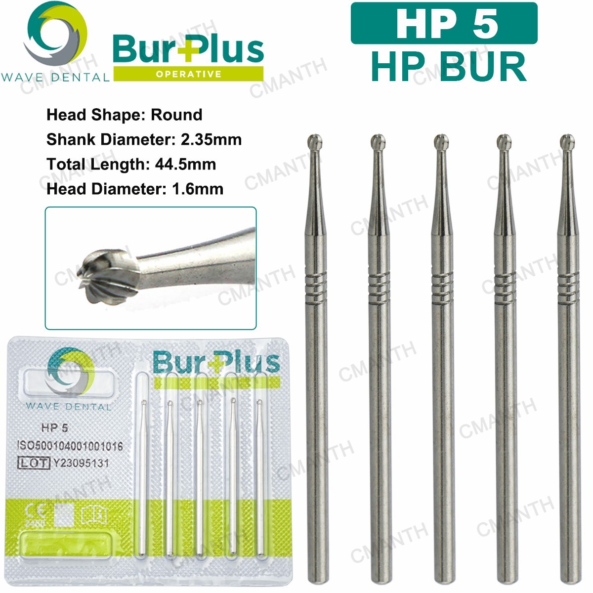 WAVE Dental Carbide Burs HP Surgical Burs Round For Straight Handpiece HP 2 4 8