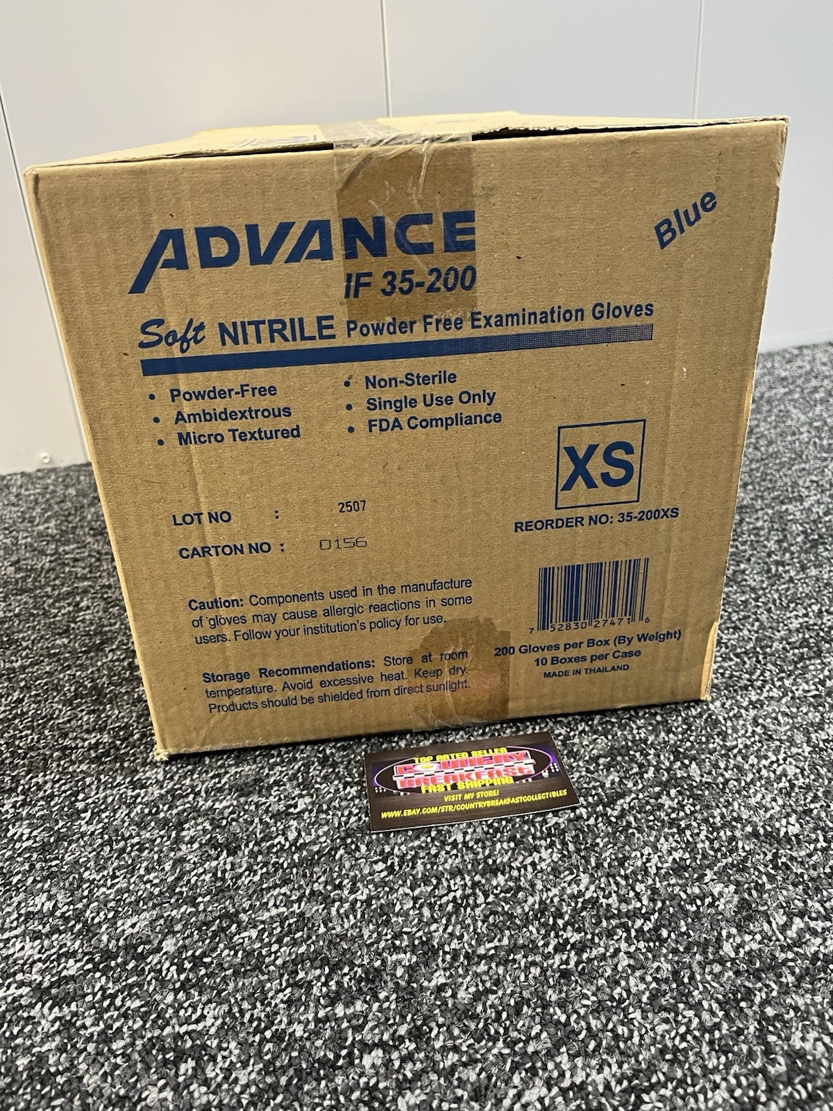 Advance IF-35 Nitrile Exam Gloves – Extra Small 1 Case (10 Boxes of 100) New!