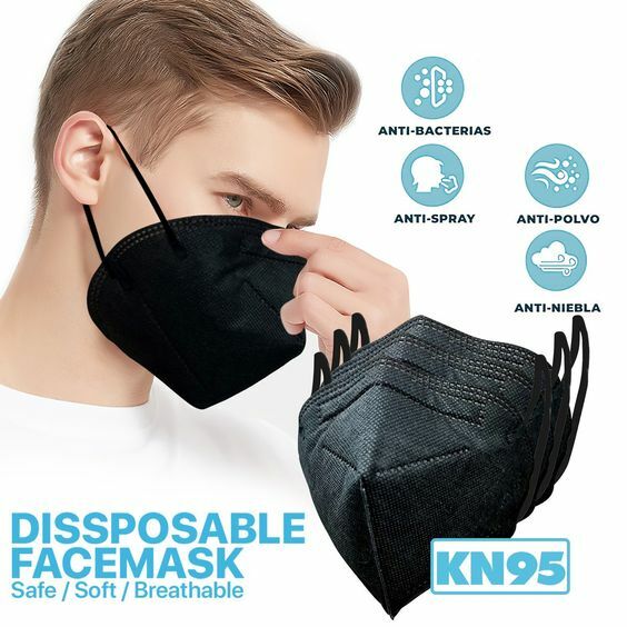 1-200 Black KN95 Face Mask 5 Layer C.E Approval FFP2 BFE 95% PM 2.5 U.S Seller