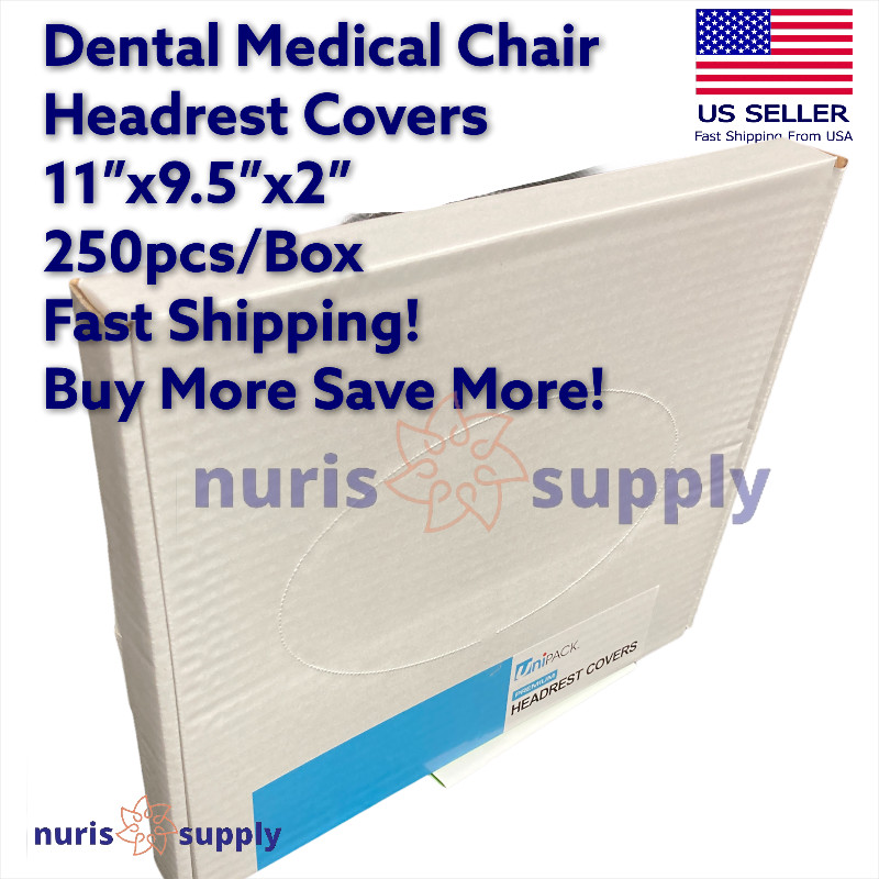 Dental Medical Tattoo Headrest Cover Clear Poly Regular 11″x9.5″ 250pcs/Box