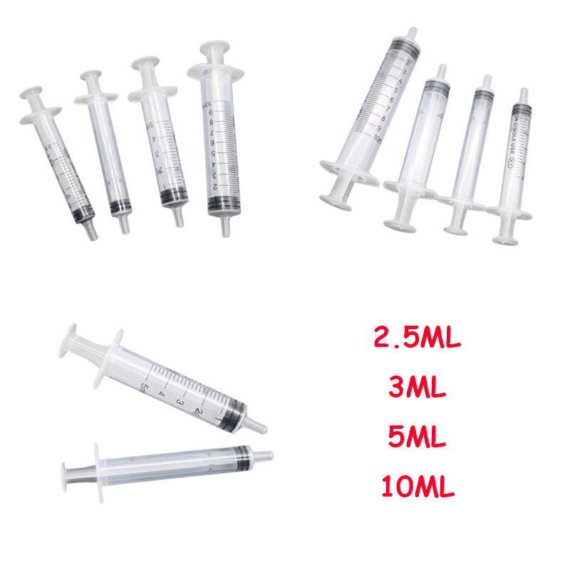 Reusable Small Plastic Hydroponics Nutrient Measuring Syringe 2.5ML 3ML 5ML 10ML